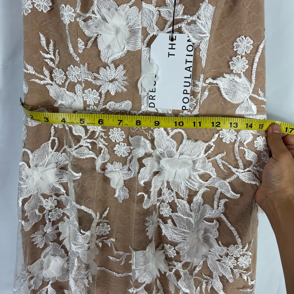 Dress The Population - Sidney Dress - White/Nude color - Picture 11 of 11